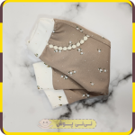 ست 4 تیکه دخترانه نوزادی قهوه ای سفید طرح گل
