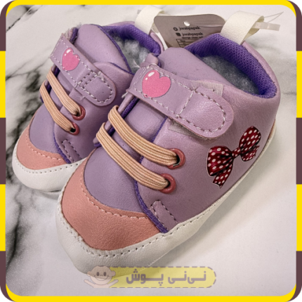کفش نوزادی دخترانه بنفش برند papak