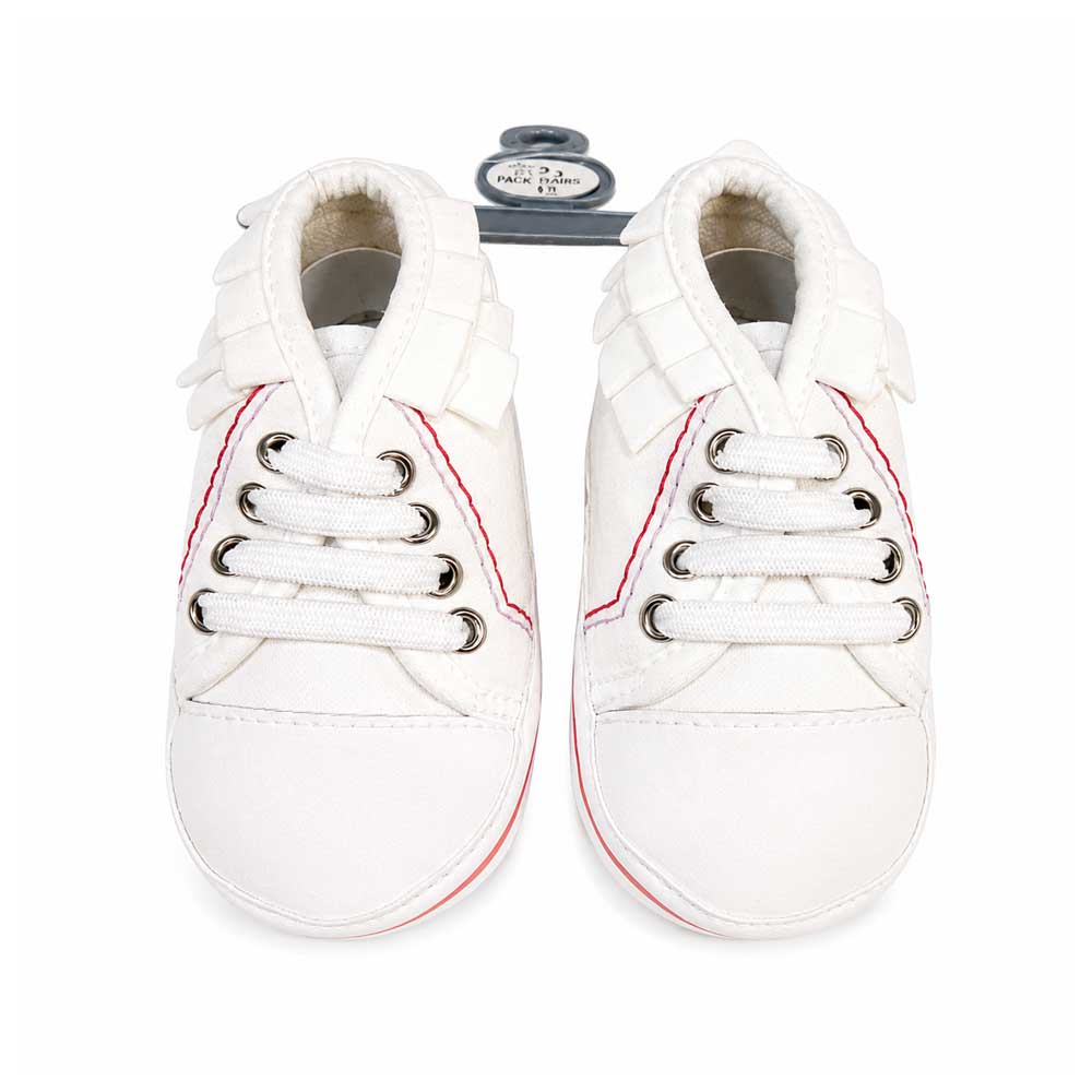 Newstar brand white baby girl shoes کفش نوزادی دخترانه سفید برند newstar