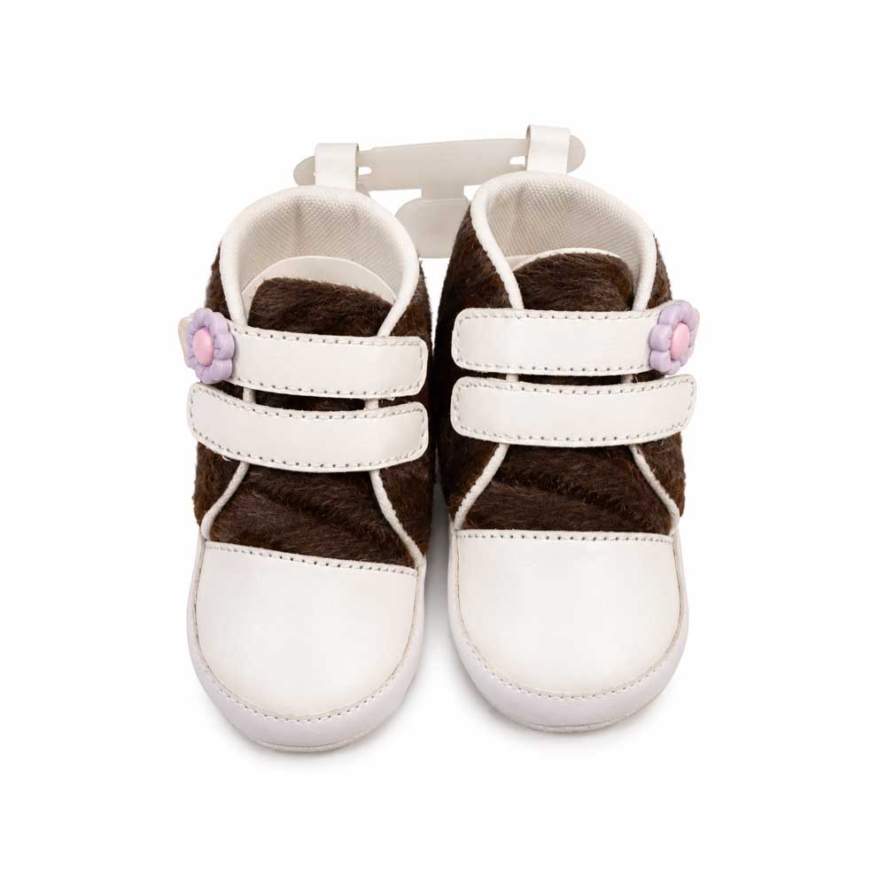 Brown baby girl shoes, Papak brand کفش نوزادی دخترانه قهوه ای برند papak