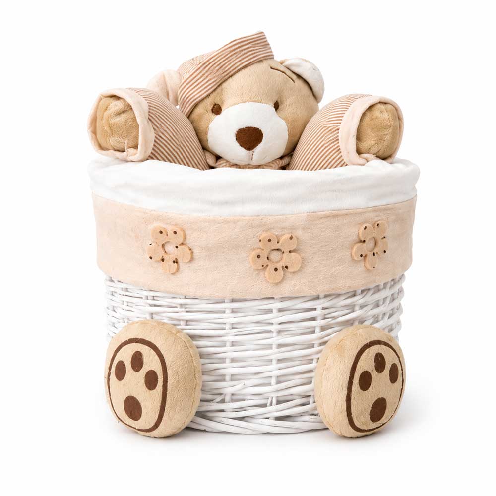 Small baby toiletries basket سبد لوازم بهداشتی نوزاد کوچک برای لوسیون و وسایل مراقبتی