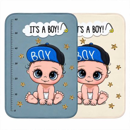 زیرانداز تعویض نوزاد جنس مخمل و ضدآب طرح Boy