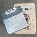 زیرانداز تعویض نوزاد جنس مخمل و ضدآب طرح Girl