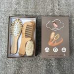 ست 3 تیکه چوبی برس و شانه نوزاد